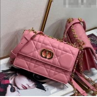 Good Taste Dior Miss Caro Mini bag in Macrocannage Lambskin CD6096 Pink 2023