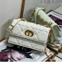 Promotional Dior Miss Caro Mini bag in Macrocannage Lambskin CD6096 White 2023