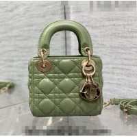 Well Crafted Dior Micro Lady Dior Bag in Lambskin CD0067 Green 2023