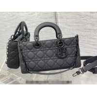 Top Quality Dior Medium Lady D-Joy Bag in Cannage Lambskin CD7103 All Black 2023