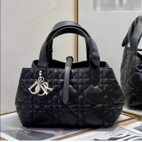 Super Quality Dior Small Toujours Tote bag in Macrocannage Calfskin F1027 Black 2023