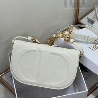 Good Looking Dior CD Signature bag with Chain Strap in CD-Embossed Box Calfskin CD4036 White 2023