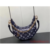 Buy Inexpensive Louis Vuitton Monoglam Canvas Loop PM M22928 dark blue