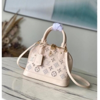 Top Design Louis Vuitton Monogram Empreinte Alma BB Tote Bag M22878 Cream