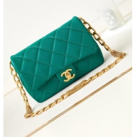 Reasonable Price Good Product Chanel SMALL FLAP BAG AS4231 green