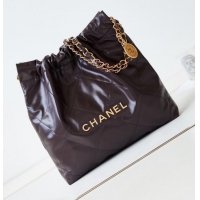 Buy Inexpensive CHANEL 22 HANDBAG AS3261 dark brown