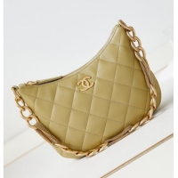 Well Crafted CHANEL HOBO HANDBAG AS4220 Khaki