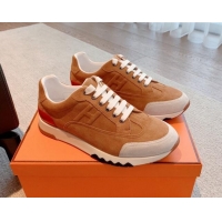 Best Price Hermes Trail sneakers in Brown Suede 530077