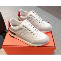 Best Product Hermes Trail sneakers in calfskin leather White 530080