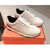 Pretty Style Hermes Trail sneakers in calfskin and suede white 530083