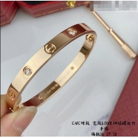 Inexpensive Cartier Love Bracelet with 4 Crystal C101802 Rose Gold