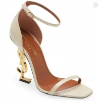 ​Grade Saint Laurent Opyum Sandals In Smooth Leather High Heels Sandals 11cm With Buckle Y40609