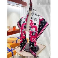 Popular Style Louis Vuitton Monogram Marbles Silk Sqaure Scarf 90x90cm 5060 Black/Pink 2023