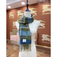 Low Cost Burberry Cashmere Check Long Scarf 30x180cm 0215 Green 2023