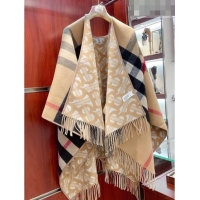 Shop Fashion Burberry Monogram Wool Cashmere Jacquard Cape B8803 2023