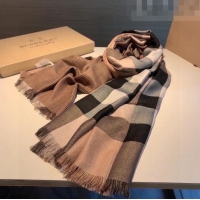 Good Quality Burberry Check Cashmere Reversible Shawl Scarf B8809 2023