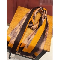 Good Taste Gucci Cashmere Long Scarf 110x200cm G71820 Black/Orange 2023