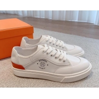 Most Popular Hermes Get Low-top Sneakers in Calfskin White 620149