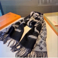 Traditional Specials Louis Vuitton Cashmere Long Scarf 45x210cm 0815 Grey/Black 2023