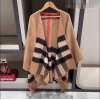 Super Quality Burberry Cashmere Cape140x140cm 0815 Camel Brown 2023