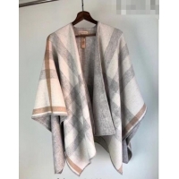 Popular Style Burberry Cashmere Cape140x140cm 0815 Grey/White 2023