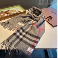 Buy Discount Burberry TB Cashmere Long Scarf 32x200cm B5062 Grey 2023