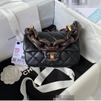 Good Product Chanel Lambskin Mini Flap Bag AS4165 Black 2023