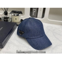 Good Taste Prada Denim Baseball Hat 0807 Blue 2023