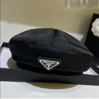 Good Product Prada Fabric Beret 0810 Black 2023