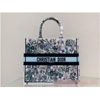 Luxurious LARGE DIOR BOOK TOTE Multicolor Florilegio Embroidery M1286ZEMF-2