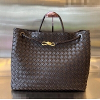 Promotional Bottega Veneta Large Andiamo Top Handle Bag in Intrecciato Leather 743575 Fondant Brown 2023