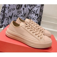 Luxury Valentino Totaloop Nylon Low-top Sneakers Rose Beige 0626036