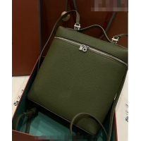 Classic Specials Loro Piana Extra Pocket Backpack Bag L23.5 in Calfskin LP5445 Green 2 2023