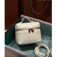 Promotional Loro Piana Extra Pocket L11.5 Pouch in Calfskin with Rabbit Charm LP5451 Cream White 2023