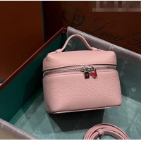 Top Quality Loro Piana Extra Pocket L11.5 Pouch in Calfskin with Rabbit Charm LP5455 Light Pink 2023