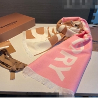 Shop Best Burberry Long Scarf 33x188cm BR082201 Light Pink 2023