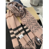 Top Quality Burberry TB Check Cashmere Long Scarf 32x192cm BR082203 Light Pink 2023