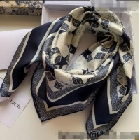 Cheapest Dior Star Silk Square Scarf 90x90cm 053003 Blue 2022