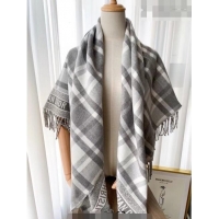 Hot Sell Cheap Dior Check Shawl Scarf 140cm 1207 Grey 2022