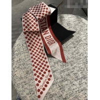 Super Quality Dior Silk Bandeau Scarf D71519 Red 2023