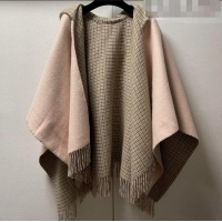 Luxurious Fendi Cashmere Wool Cape 140x160cm FE08231 Light Pink 2023