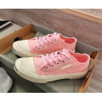 Unique Style Balenciaga Paris Low-top Sneakers in Destroyed Canvas Light Pink 524040