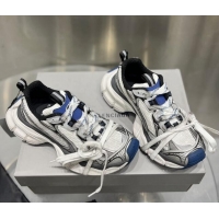 Elegant Balenciaga 3XL Trainers Sneakers in Mesh and Polyurethane White/Grey/Blue 0703055