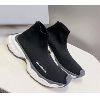 Reasonable Price Balenciaga 3XL Knit Ankle Boots Black/White/Dark Grey 809006