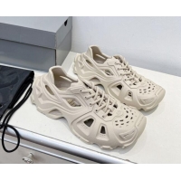 Low Price Balenciaga HD Lace-Up Trainers Sneakers in Rubber BL08211 White