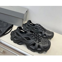 Best Quality Balenciaga HD Lace-Up Trainers Sneakers in Rubber BL08211 Black