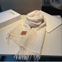 Inexpensive Loewe Crystal Long Scarf 28x200cm 092327 White 2022