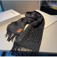 Inexpensive Loewe Crystal Long Scarf 28x200cm 092327 Black 2022