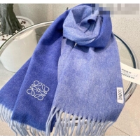 Famous Brand Loewe Cashmere Long Scarf 32x180cm 1008 Blue 2022