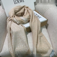 Top Grade Loewe Anagram Wool Square Shawl Scarf 140cm 2212 Beige 2022